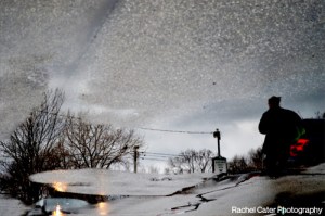 Puddle Reflections Buildings in Toronto