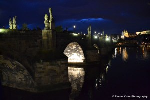 Charles Bridge in Prague at Night Rachel Cater Photography