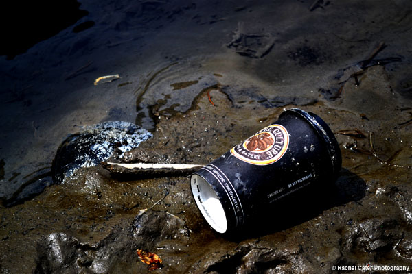 Garbage thrown by the river Rachel Cater Photography