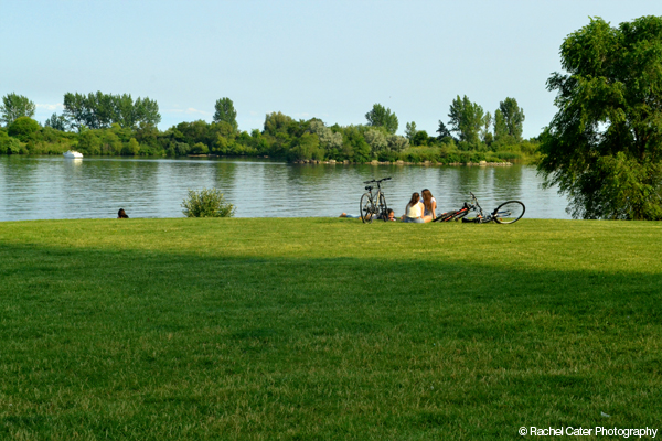 Girls resting after bike ride Rachel Cater Photography
