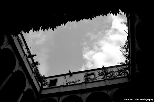View through a building roof Rachel Cater Photography
