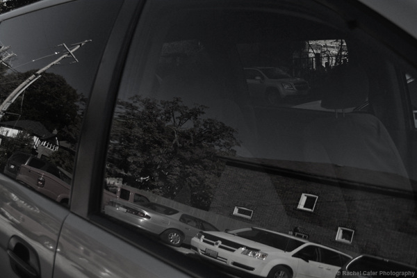 reflections in a van window Rachel Cater Photography